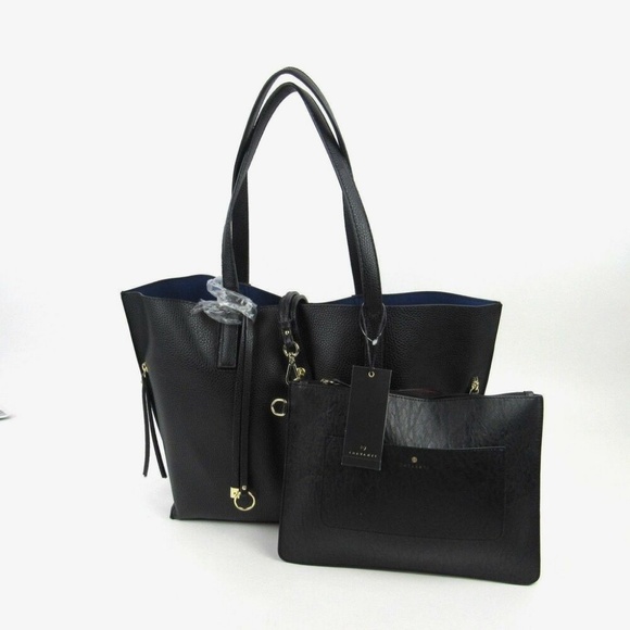 Travanti • NWT Carryall Black Grey Inside Pvc Tote - Picture 1 of 6